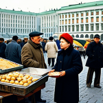 러시아어와 러시아 정치 용어 - The Yeltsin Era - Chaos and Opportunity**

"A bustling outdoor market scene in Moscow during the 199...