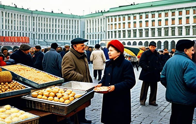러시아어와 러시아 정치 용어 - The Yeltsin Era - Chaos and Opportunity**

"A bustling outdoor market scene in Moscow during the 199...