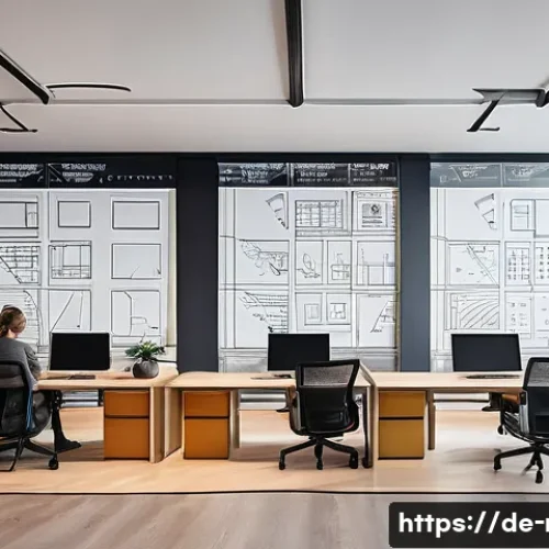 러시아어와 러시아 프로그래밍 - **Prompt:** A dynamic and modern tech office environment in a major Russian city. A diverse group of...