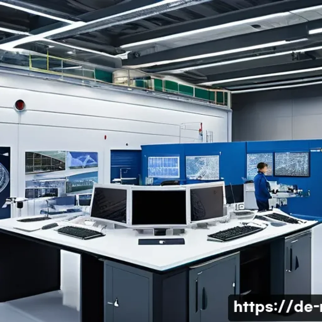 러시아어와 러시아 기계공학 - A highly detailed industrial scene showcasing a modern Russian heavy machinery factory interior, fea...