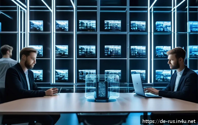 러시아어와 러시아 인공지능 - A futuristic office scene showcasing a diverse team of AI developers in Berlin working on advanced n...